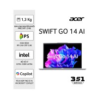 LAPTOP ACER SWIFT GO AI GEN 2 SFG14-73-53X7 (NX.KSLSV.001) (ULTRA 5-125H/16GB RAM/512GB SSD/14.0 INCH IPS 2.8K/WIN11/BẠC/VỎ NHÔM) (2024)