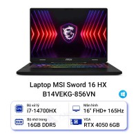 Laptop MSI Sword 16 HX B14VEKG-856VN (i7-14700HX/ 16GB/ 1TB/ GeForce RTX™ 4050/ Windows 11)
