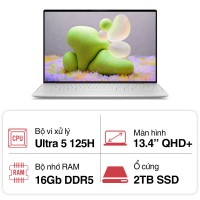 Laptop Dell XPS 9340 - XPSU5002W1 (Ultra 5-125H/ 16GB/ 2TB/ Onboard/ Windows 11 + Office)
