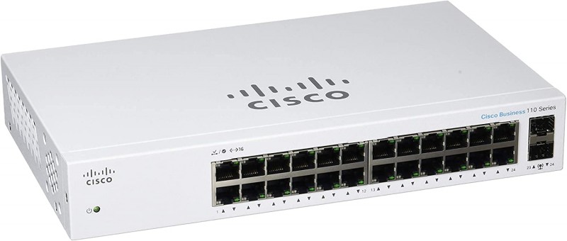 Thiết bị mạng Cisco CBS110 Unmanaged 24-port GE, 2x1G SFP Shared CBS110-24T-EU