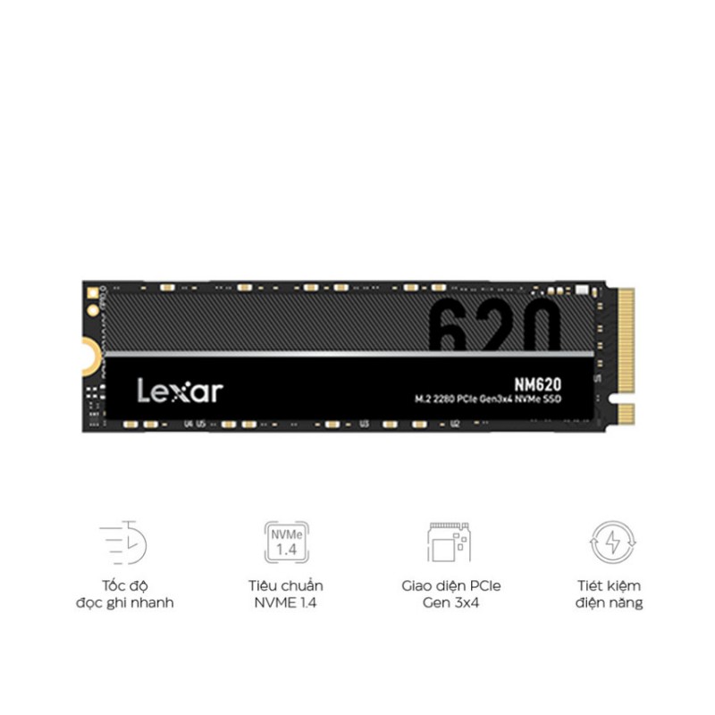 SSD Lexar NM620 256GB M.2 PCIe Gen3 x4 LNM620X256G-RNNNG