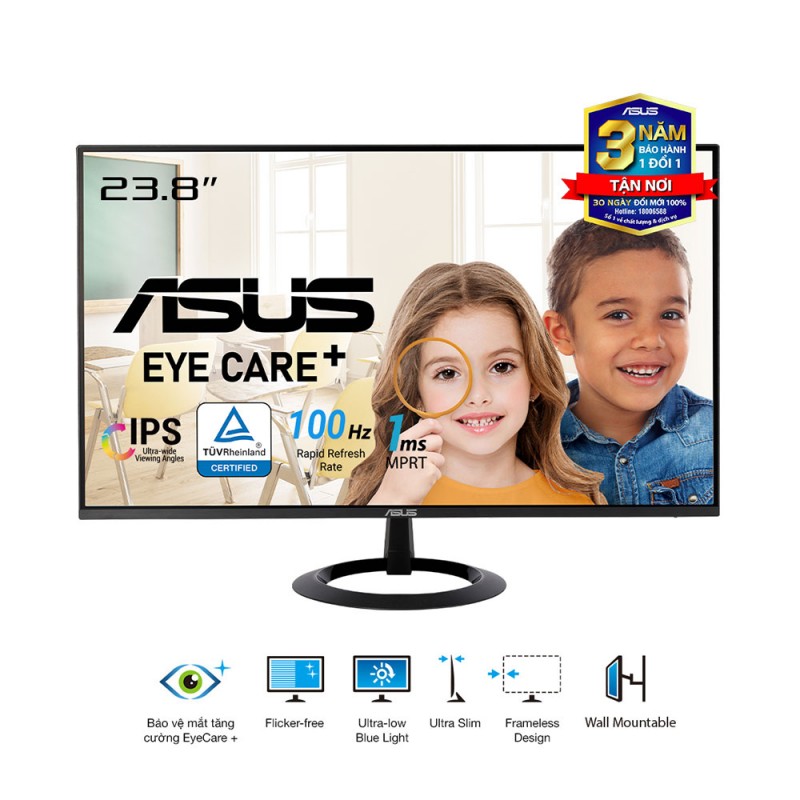 Màn Hình ASUS VZ24EHF (23.8 inch - IPS - FHD - 1ms - 100Hz)