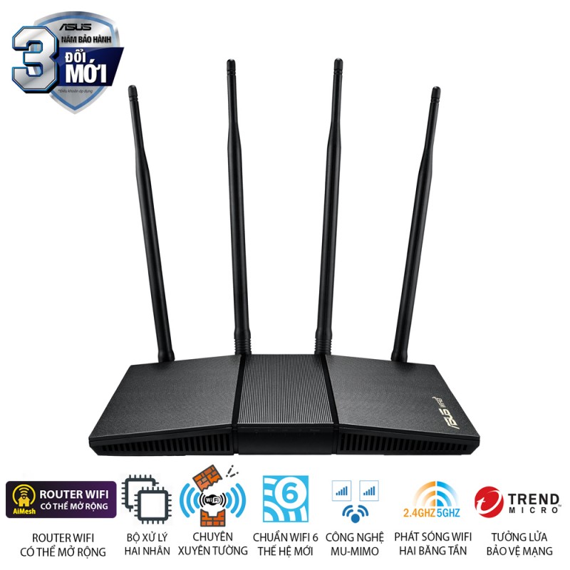 Router wifi Asus RT-AX1800HP V2