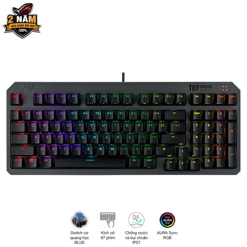 Bàn phím cơ Asus TUF K3 Gen II Black
